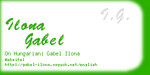 ilona gabel business card